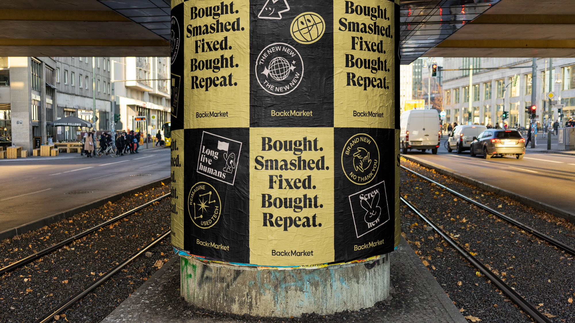 Back Market電子設備翻新服務商公司vi設計，戶外廣告設計